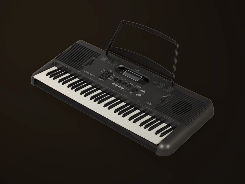 Le clavier Shiver KS-51, cinq octaves, avec son pupitre déplié